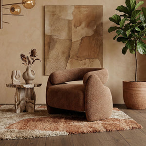 Echo Bouclé Barrel Chair (Cennamon) Get Set Style Furniture
