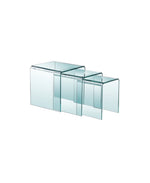 Load image into Gallery viewer, Bent Glass 3Pc Nesting Table
