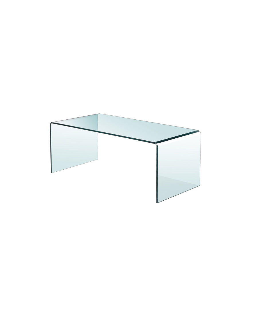Bent Glass Coffee Table Without Shelf