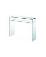 Load image into Gallery viewer, Bent Glass Console Table With Shelf
