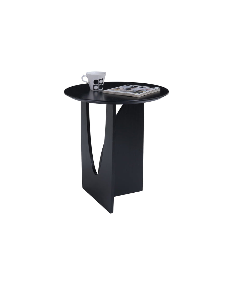 Black Round End Table #400010