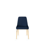 Load image into Gallery viewer, Blue Velvet Gold Dining Chair #130025
