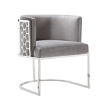 Load image into Gallery viewer, Chamberlain Chair: Grey Velvet
