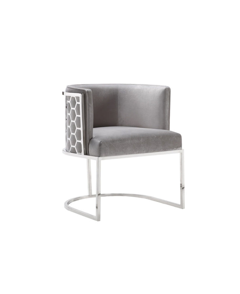 Chamberlain Chair: Grey Velvet