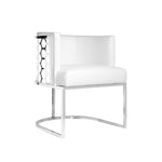 Load image into Gallery viewer, Chamberlain Chair: White PU Fabric
