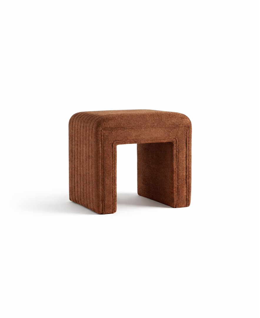 Cedar Boucle U Shaped Ottoman