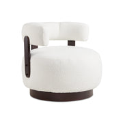 Cornwell Accent Chair: White Boucle