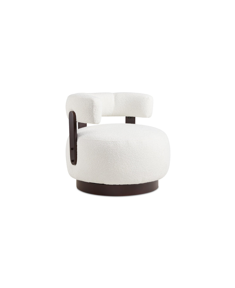 Cornwell Accent Chair: White Boucle