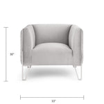 Load image into Gallery viewer, Grey Velvet Accent Chair #010028
