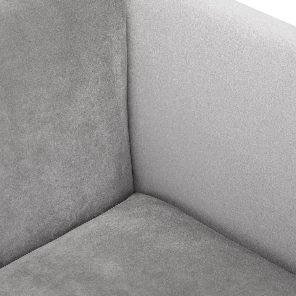 Grey Velvet Accent Chair #010028