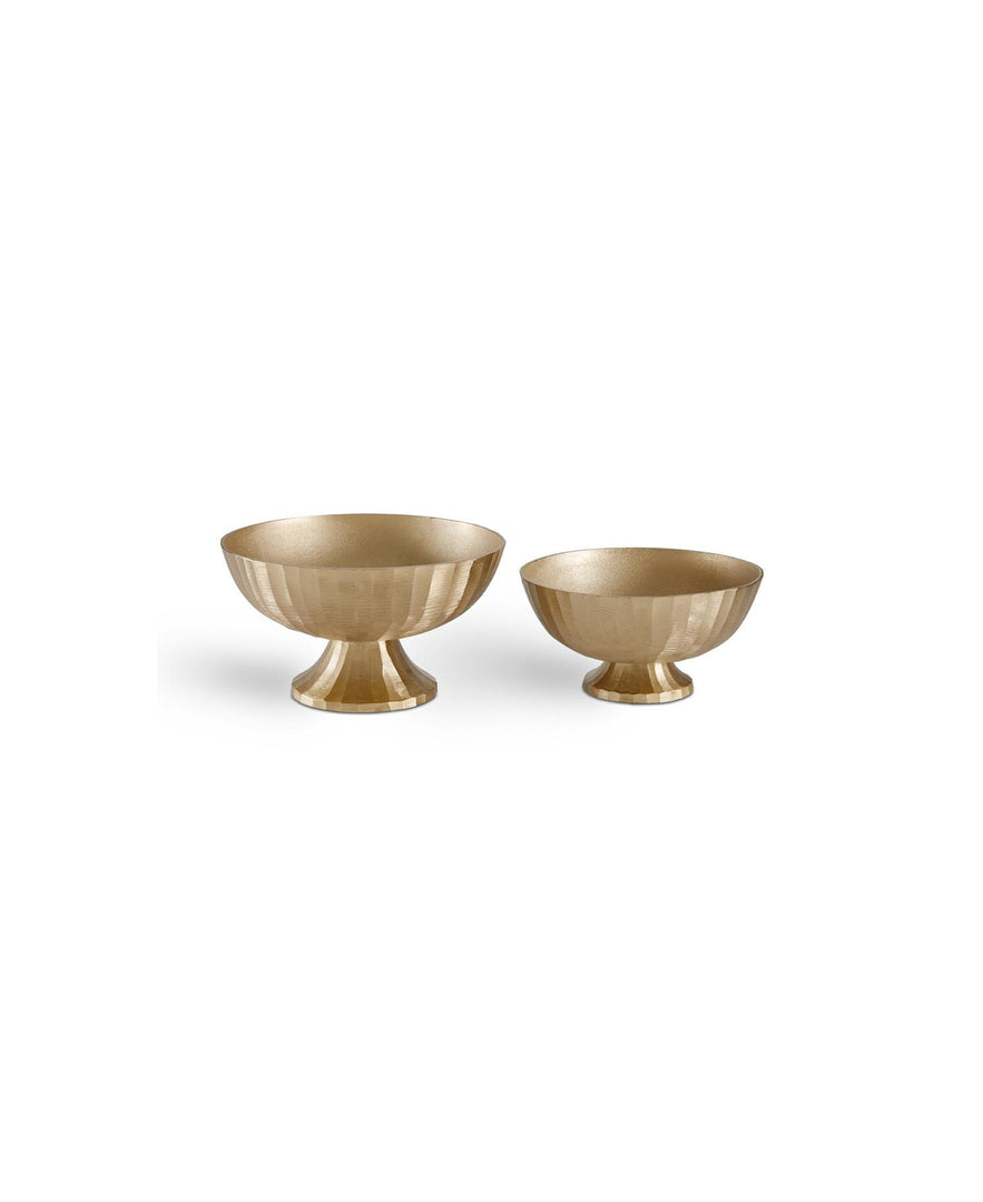 Decorative Bowls (Set of 2): Champagne Gold