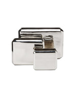 Load image into Gallery viewer, Silver square vase SET 3
