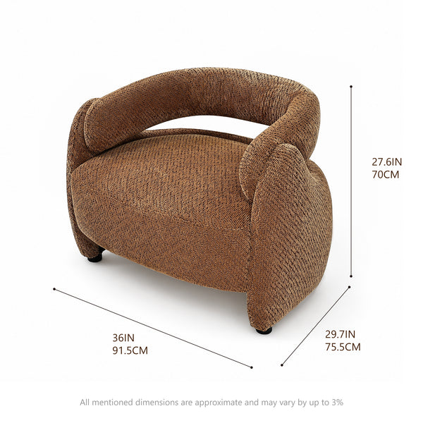 Echo Bouclé Barrel Chair (Cennamon) Get Set Style Furniture