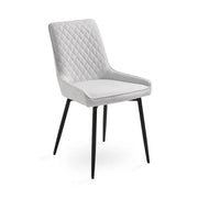 EMILY DINING CHAIR GY-DC-1912BK GREY PU BLACK LEGS