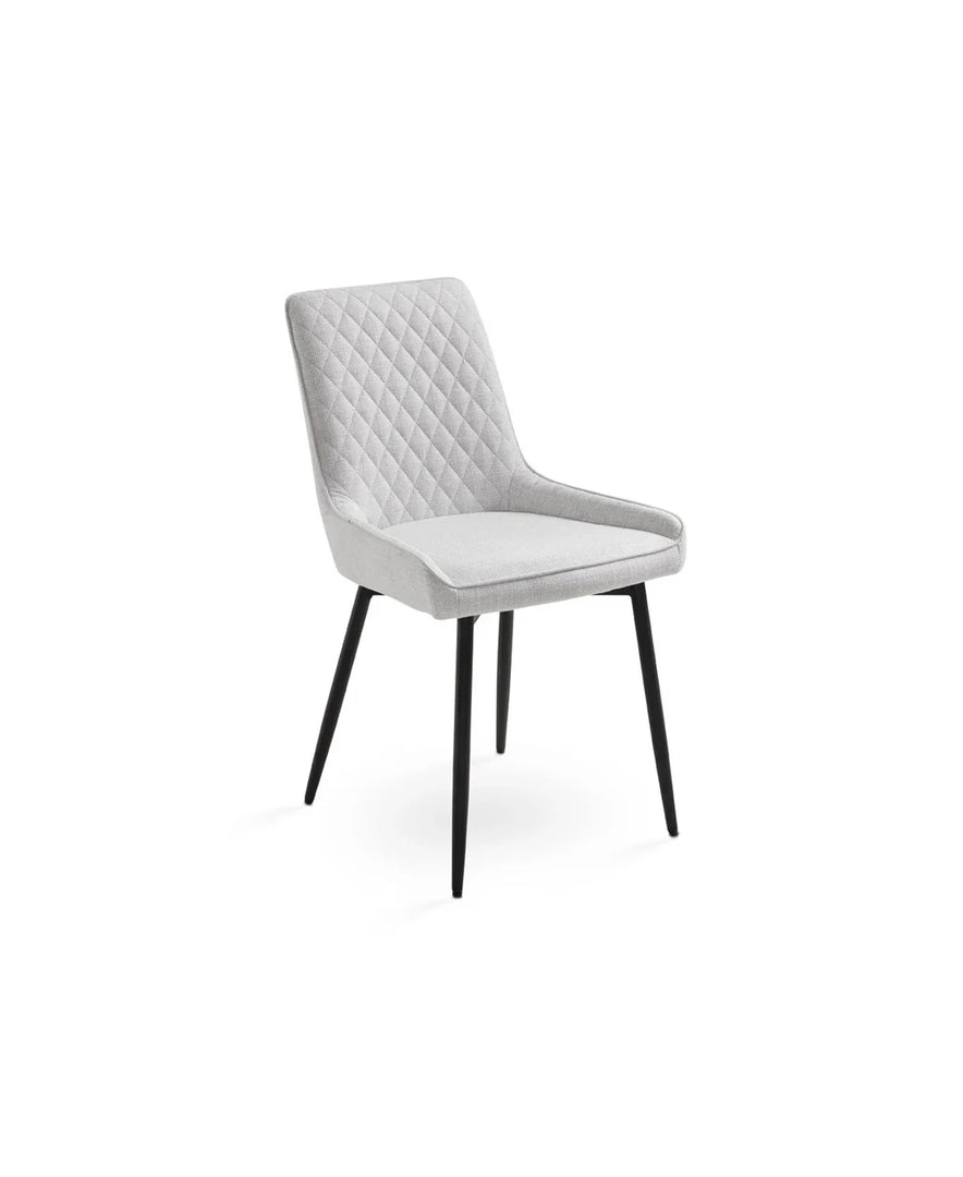 EMILY DINING CHAIR GY-DC-1912BK GREY PU BLACK LEGS