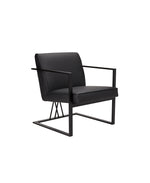 Load image into Gallery viewer, Fairmont Black Accent Chair: Black Leatherette
