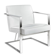 Fairmont Chair: White Leatherette