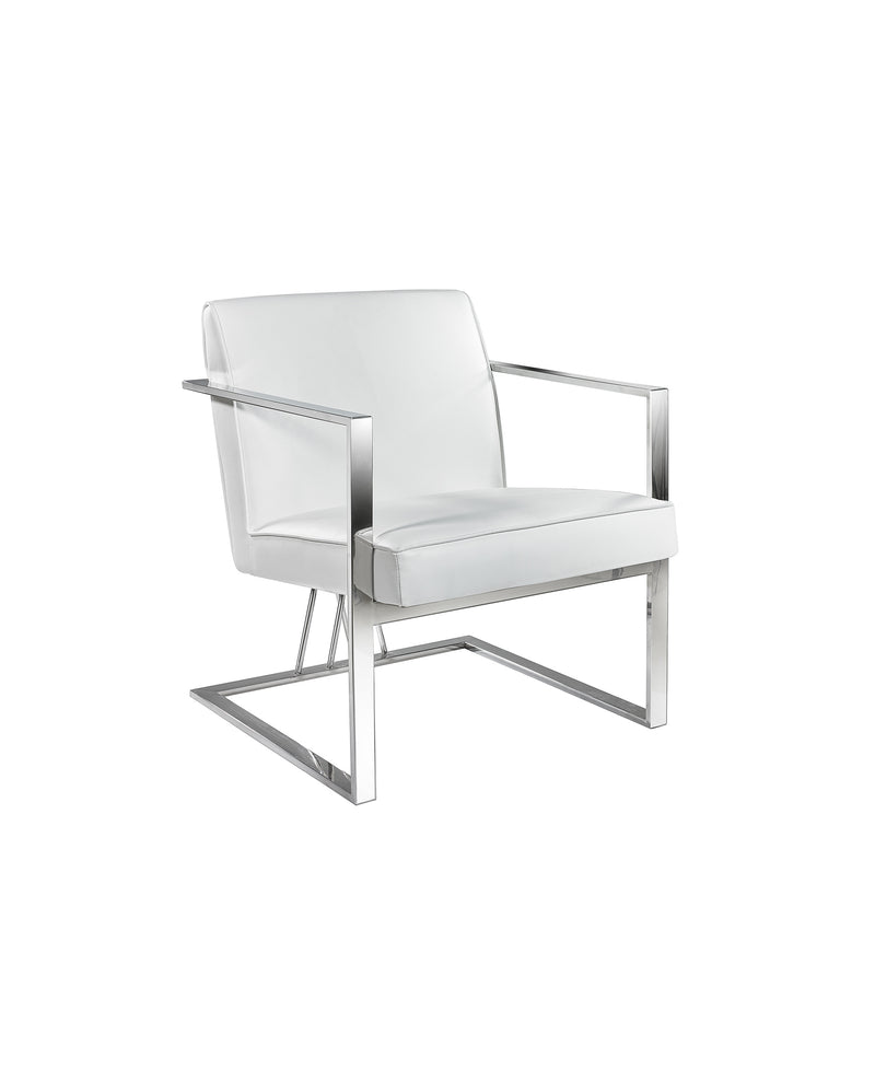 Fairmont Chair: White Leatherette