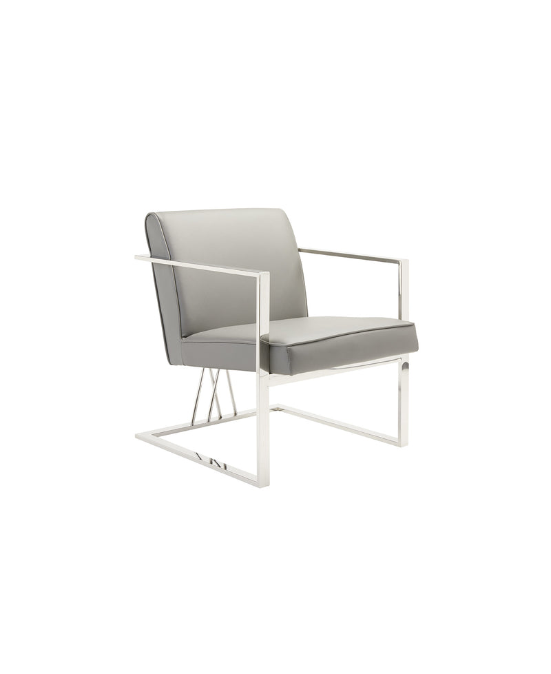 Accent Chair-Grey Silk | Living Room Decor [GY-AC-8056]