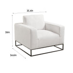 Load image into Gallery viewer, Grey Linen Square Base Accent Chair #010014
