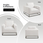 Load image into Gallery viewer, Grey Linen Square Base Accent Chair #010014
