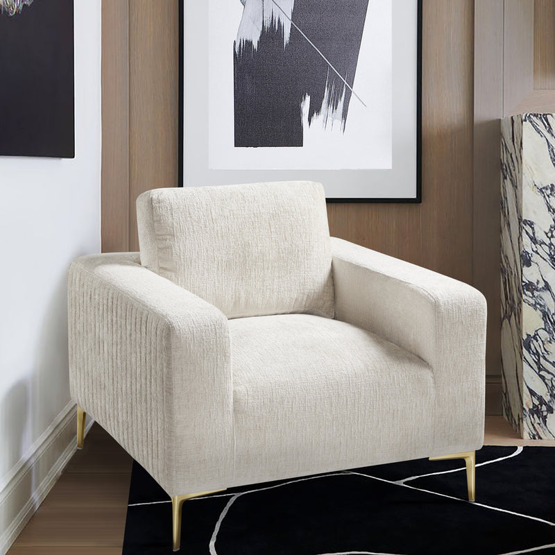 Khaki Plush Accent Chair 