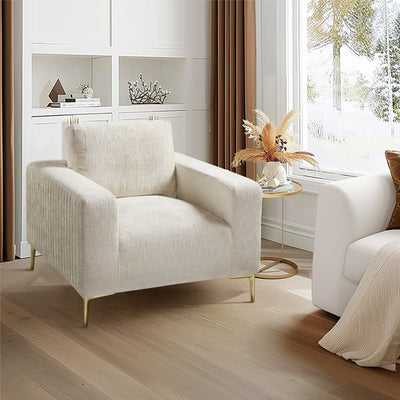 Khaki Plush Accent Chair #010008