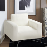 Load image into Gallery viewer, White Boucle Plush Accent Chair #010006
