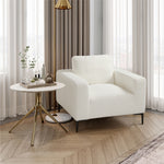 Load image into Gallery viewer, White Boucle Plush Accent Chair #010006
