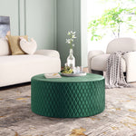 Load image into Gallery viewer, Solid Green Round Coffee Table
