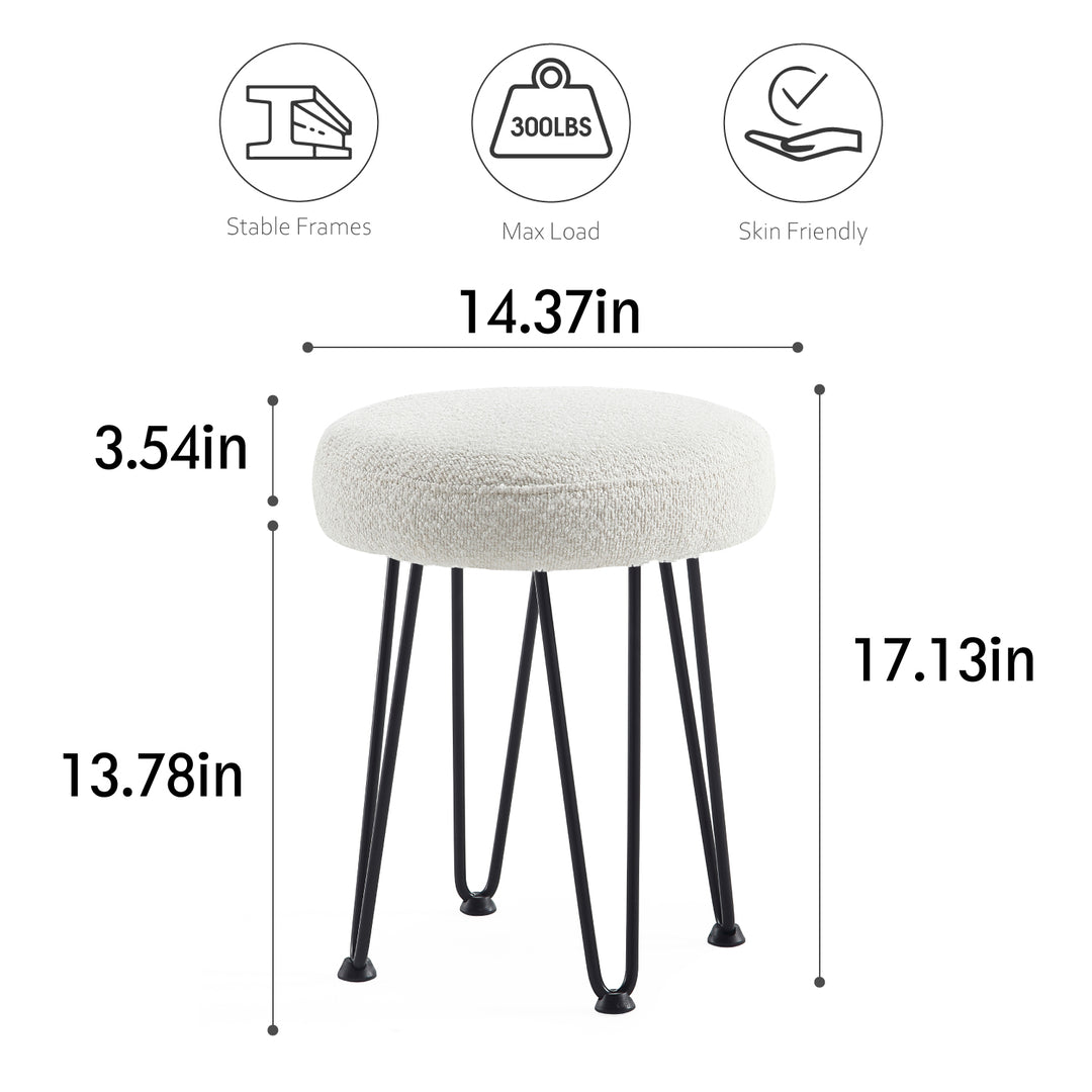 Beige Vanity Stool #100031