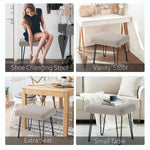 Load image into Gallery viewer, Khaki Boucle Vanity Stool #100038
