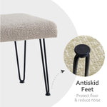 Load image into Gallery viewer, Khaki Boucle Vanity Stool #100038

