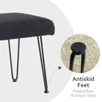 Load image into Gallery viewer, Black Boucle Vanity Stool #100039
