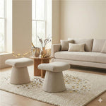 Load image into Gallery viewer, Pringle's Saddle-shaped Ottoman, Elegant Curved Accent Stool with Plush Upholstered Seat, Chic Footrest &amp; Stylish Statement Piece for Living Room, Bedroom, or Lounge Spaces (Soft Taupe)