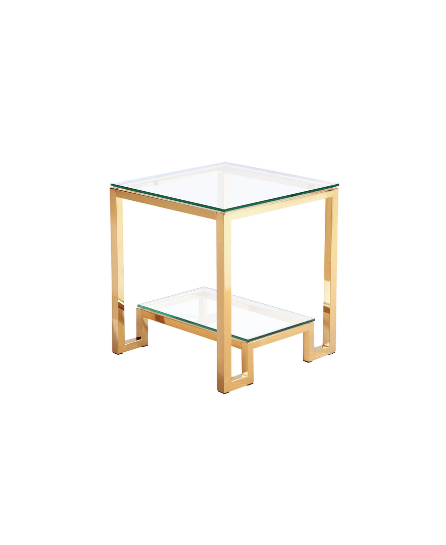 Gold Glass Tier 2 Side Tables #400004