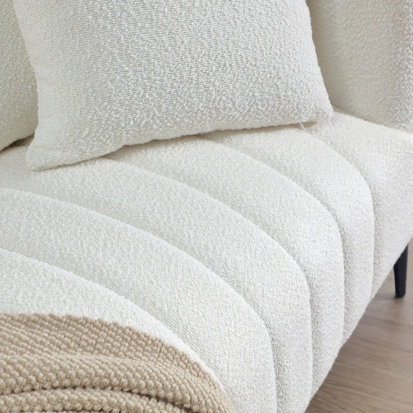 White Tufted Sofa 2 Seaters #020003 Get set style furniture