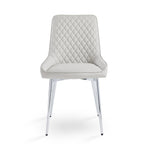 Load image into Gallery viewer, Light Grey Leatherette Dining Chair*2 #130011

