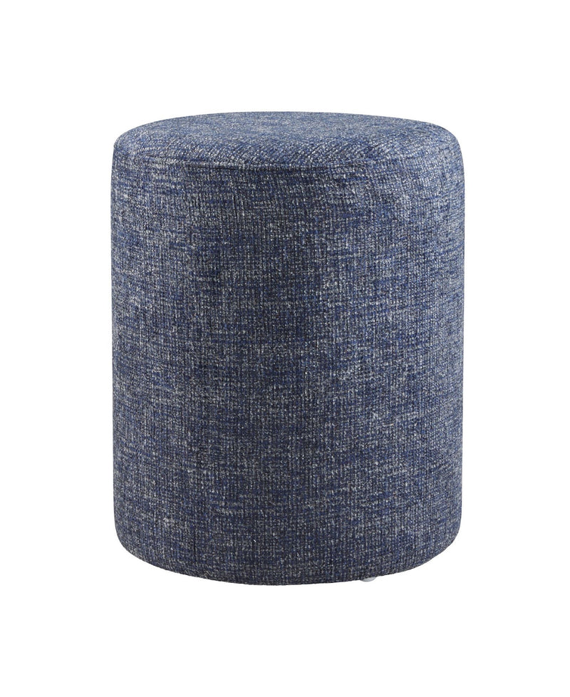 Linen Round Ottoman