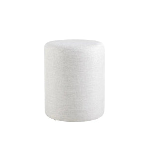 Linen Light Gray Round Ottoman #100204 Get Set Style Furniture