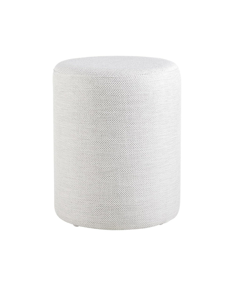 Linen Round Ottoman