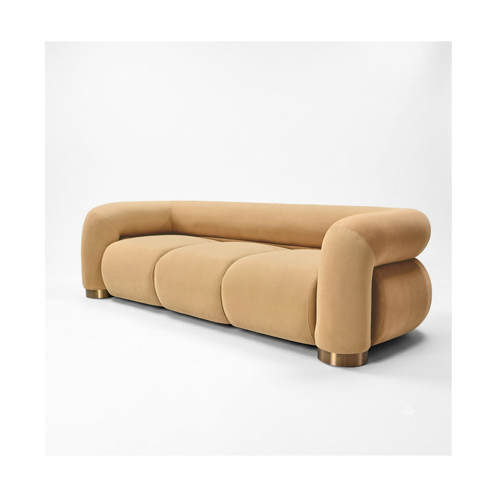 Aurelia Channel-Tufted Sofa (Camel) Get Set Style Furniture