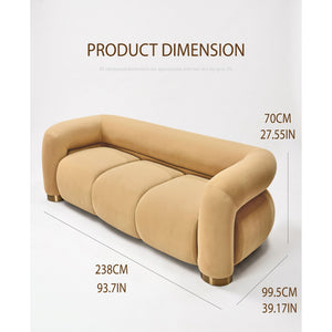 Aurelia Channel-Tufted Sofa (Camel) Get Set Style Furniture