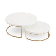 Marble Nesting Servers (Set of 2) GOLD