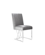 Load image into Gallery viewer, Martini Dining Chair: Grey Velvet
