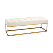 Modern Gold Bench: Ivory Linen
