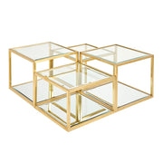 Multi-Level Gold Coffee Table