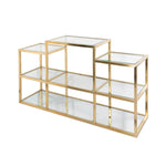 Load image into Gallery viewer, Multi-Level Gold Console Table
