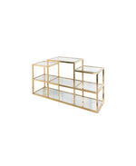 Load image into Gallery viewer, Multi-Level Gold Console Table
