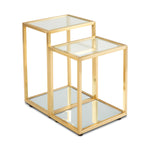 Load image into Gallery viewer, Multi-Level Gold End Table

